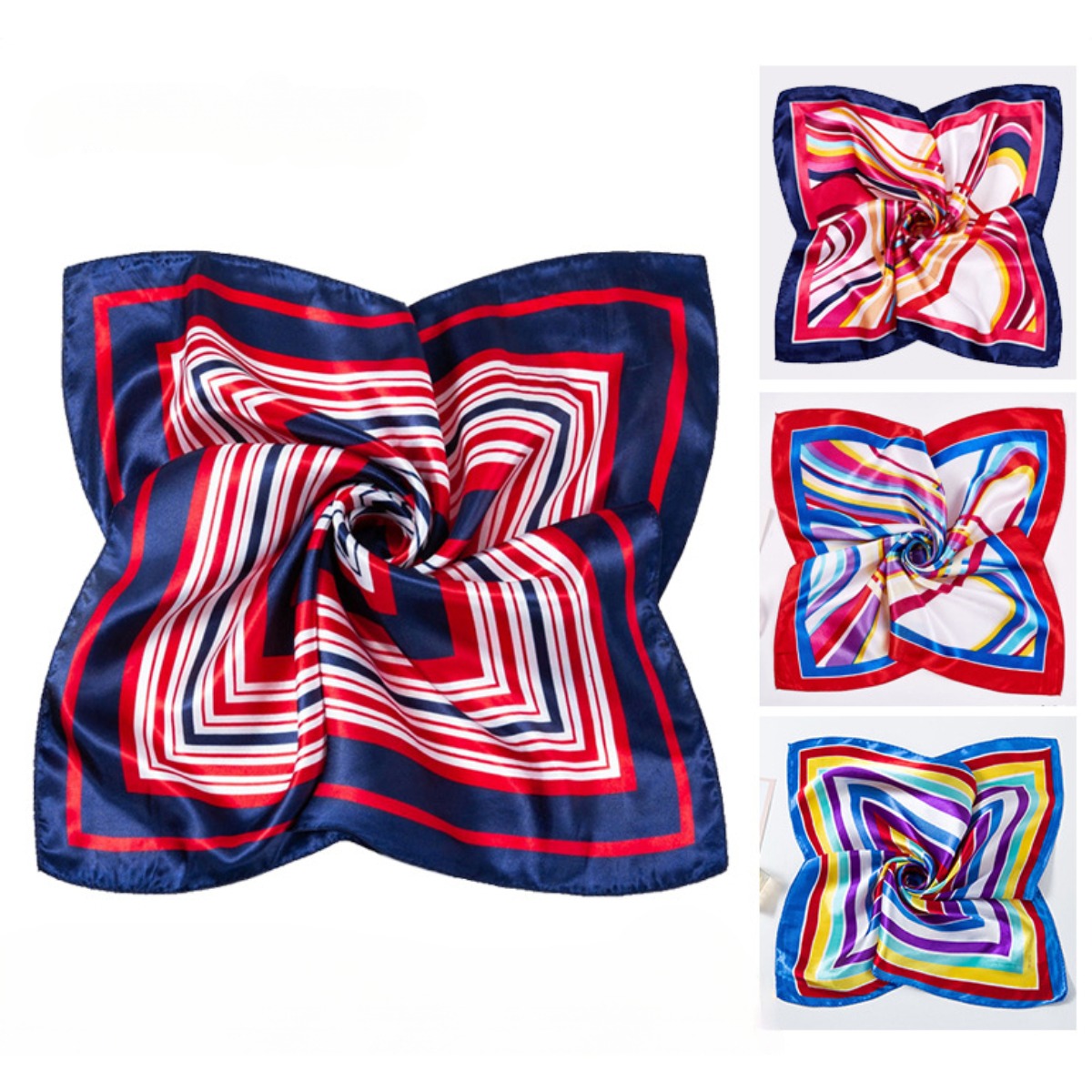 Scarf Silk Square - Bufandas cuadradas de seda de 50x50cm,