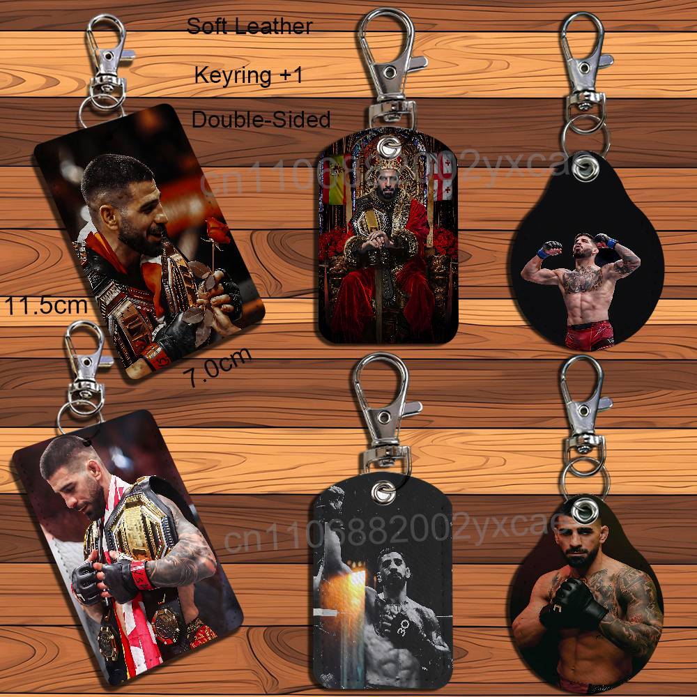 Lanyard Badge Holder - Llavero de cuero Ilia Topuria con