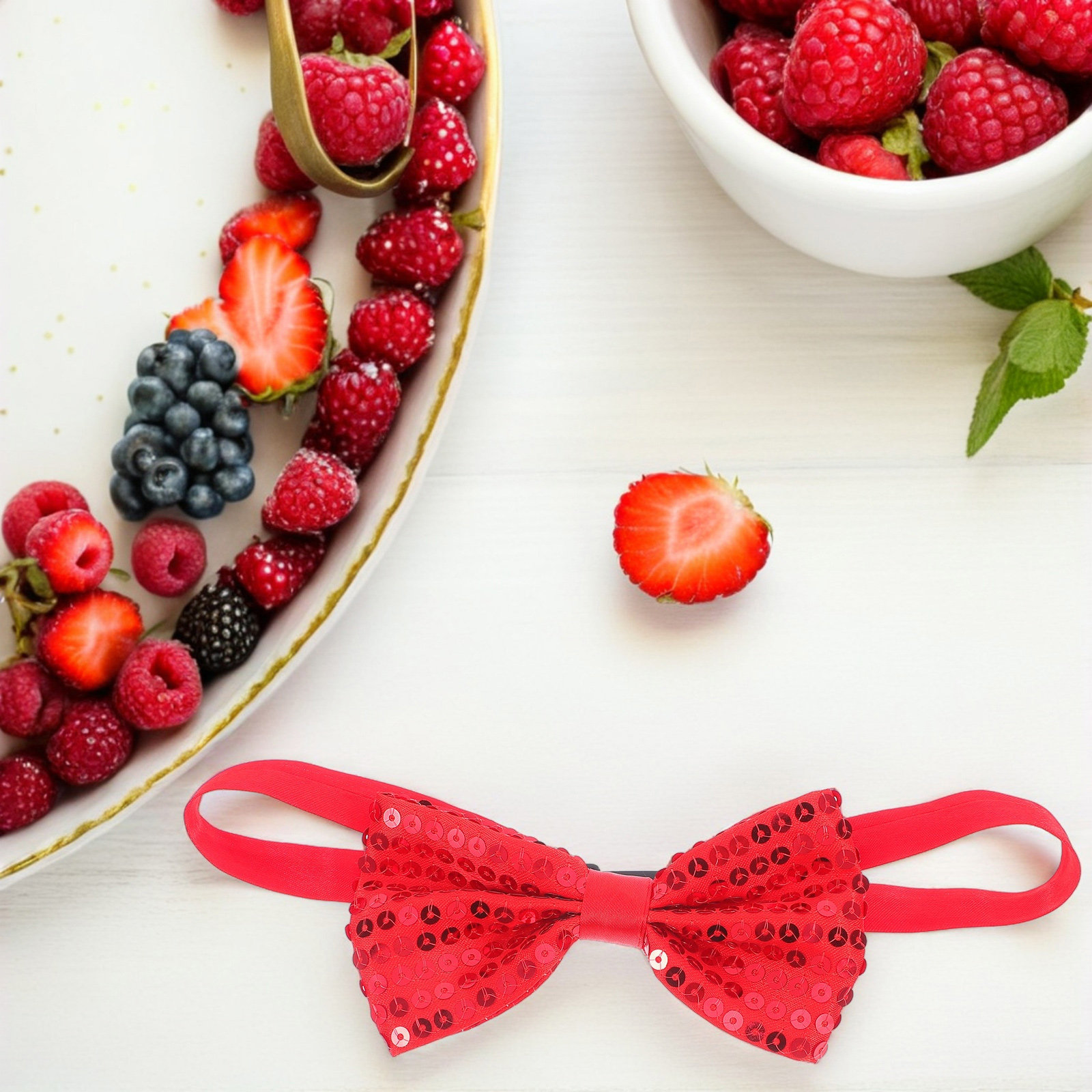 10 Lazos de Lentejuelas Rojas  - Bow Tie Pre Tied reseña y precio