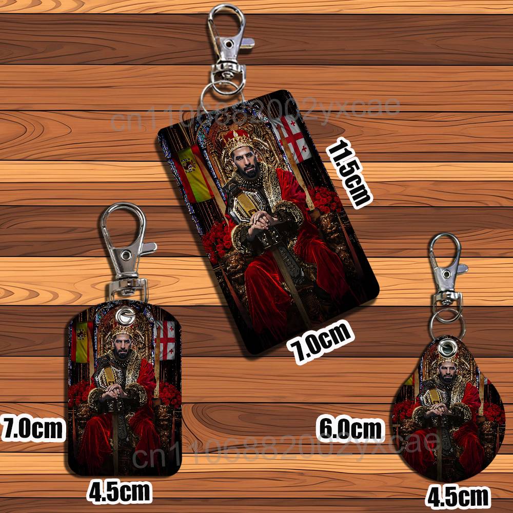 Llavero de cuero Ilia Topuria  - Lanyard Badge Holder reseña y precio